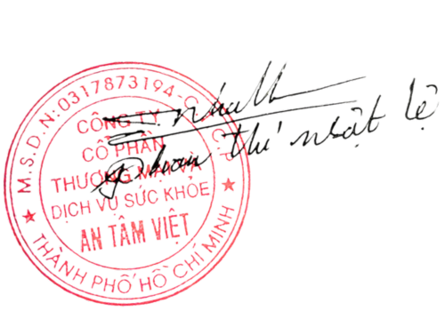 Chữ ký và con dấu Công ty An Tâm Việt