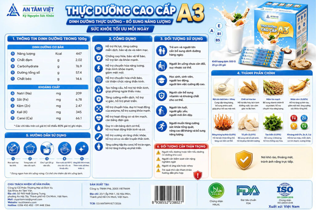 THỰC DƯỠNG CAO CẤP A3