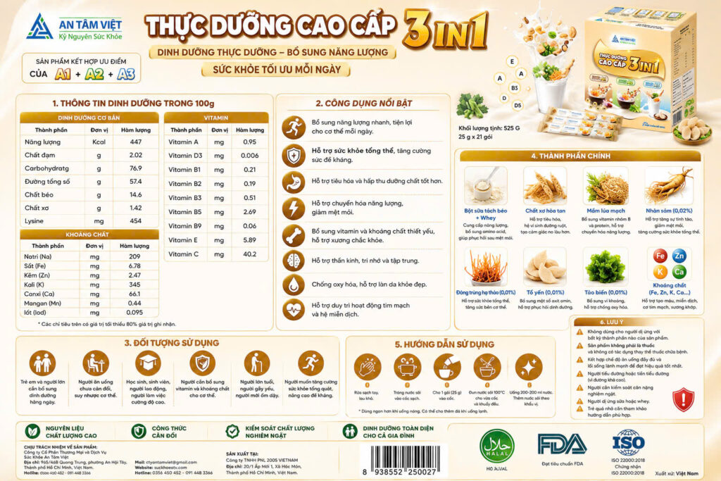 THỰC DƯỠNG CAO CẤP 3 IN 1
