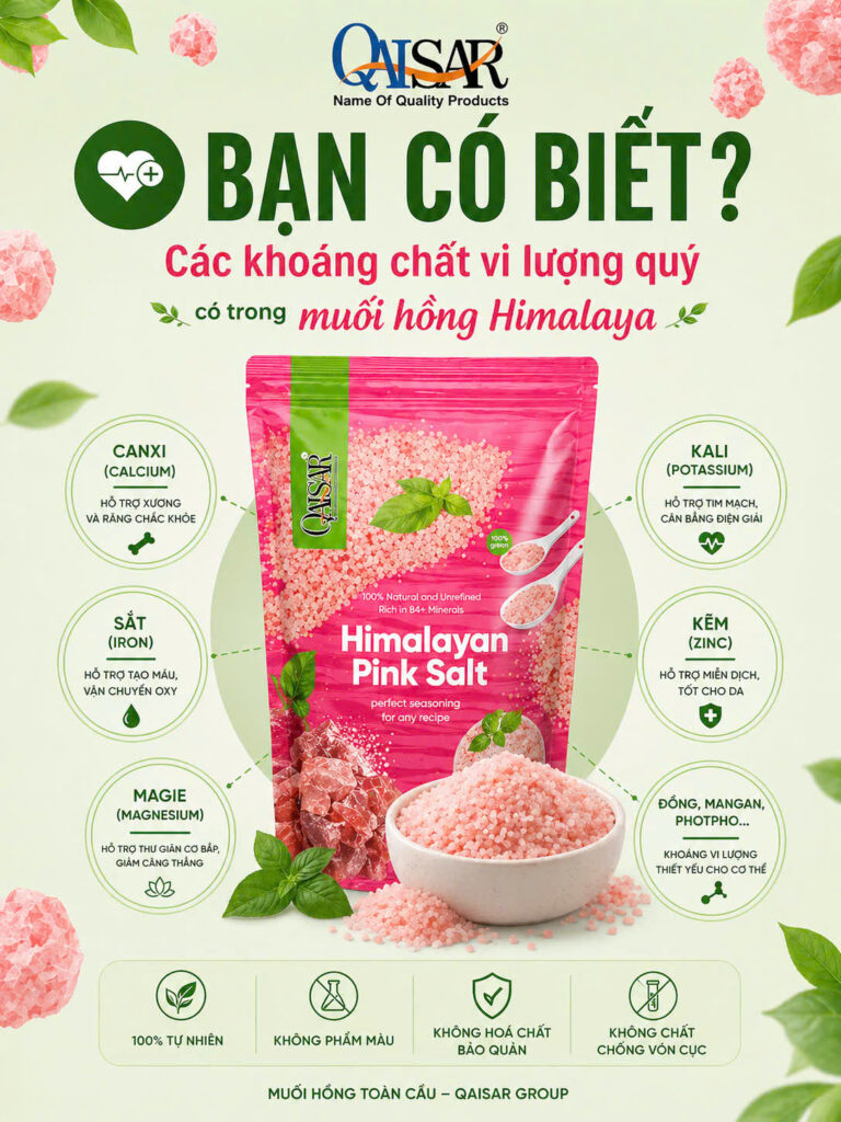 MUỐI HỒNG HIMALAYA QAISAR ZIP 1kg