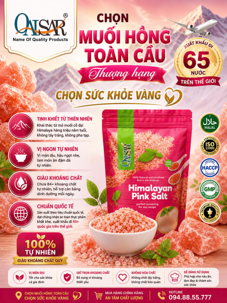 MUỐI HỒNG HIMALAYA QAISAR ZIP 1kg